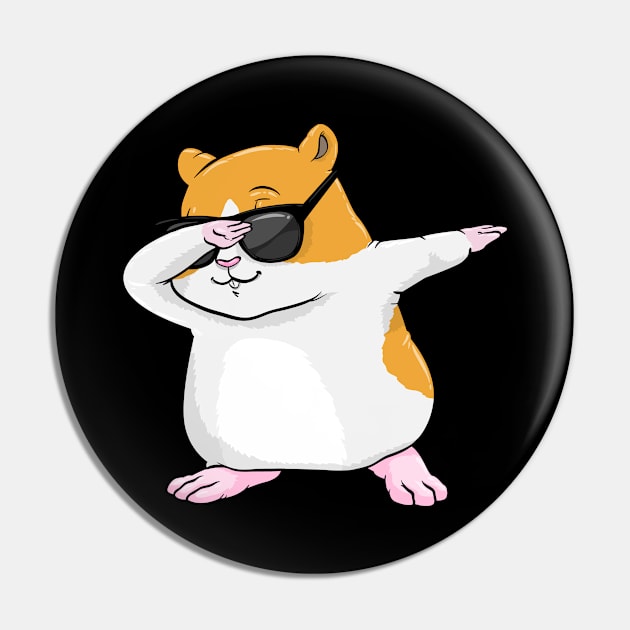 Hamster with Sunglasses at Hip Hop Dance Dab Pin by Markus Schnabel