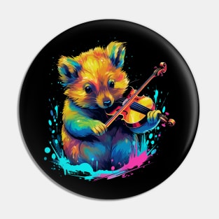 Quokka Playing Violin Pin