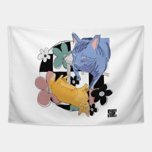 Playful cats Tapestry