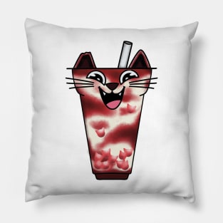 Boba Meow Tea Pillow