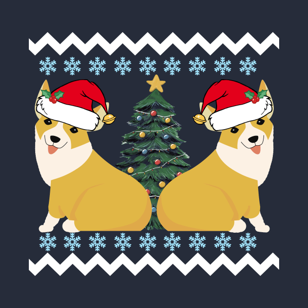 Cute Christmas Corgi Santa by epiclovedesigns