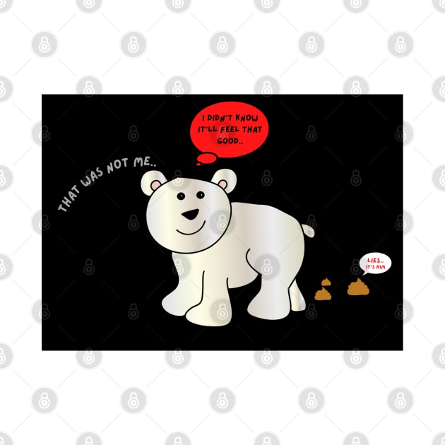 Cute Lying Polar Bear Cub by Abby Anime