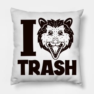 I Love Trash Possum Pillow