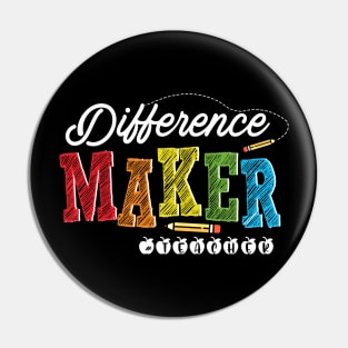 Difference Maker Teacher, Teach Love Inspire, Back to School, First Grade Teacher, Teacher Appreciation Pin