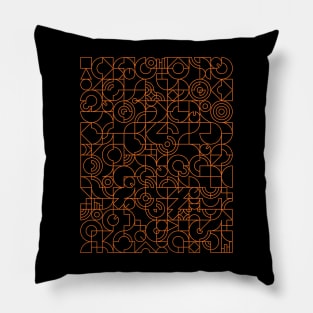 Electronic Music Producer Mosaic Pattern Orange Pillow