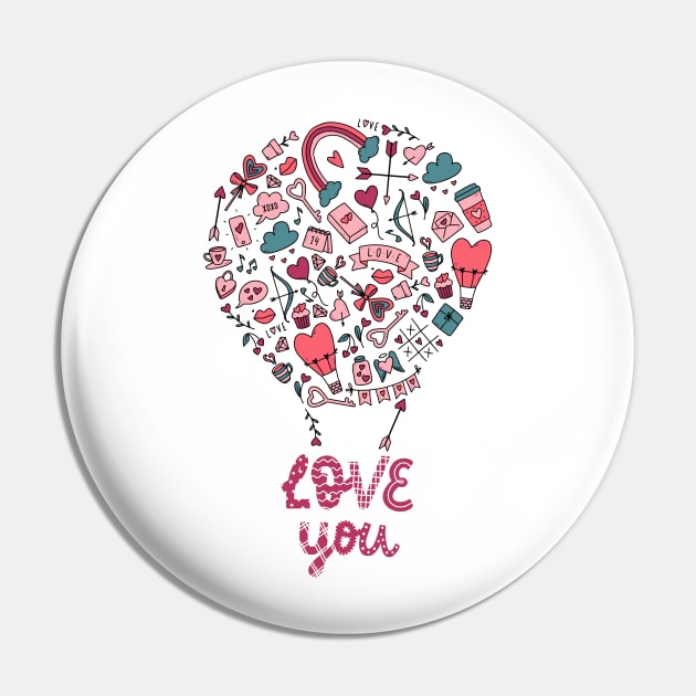 Love you doodles Pin by Mako Design 