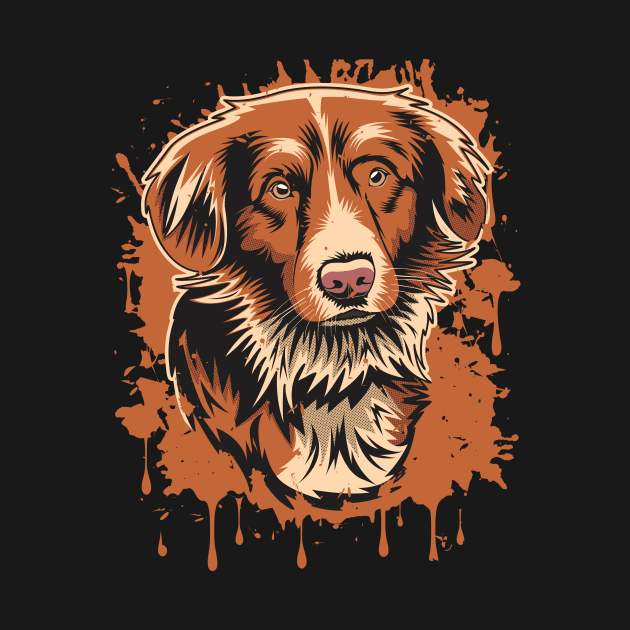 Nova Scotia Duck Tolling Retriever Toller Splatter Artwork by welovetollers