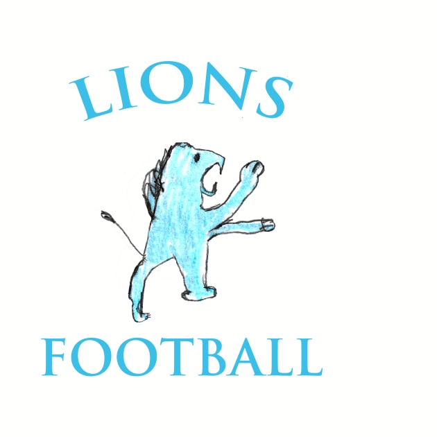 Detroit Lions Football Drawing by Kids’ Drawings 