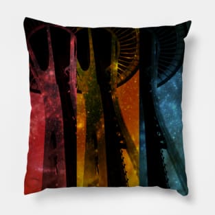 Colorful striped Space Tower Pillow