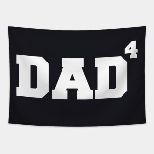 Dad to the 4th Power Father's Day 4 Kids Funny Geek Tapestry