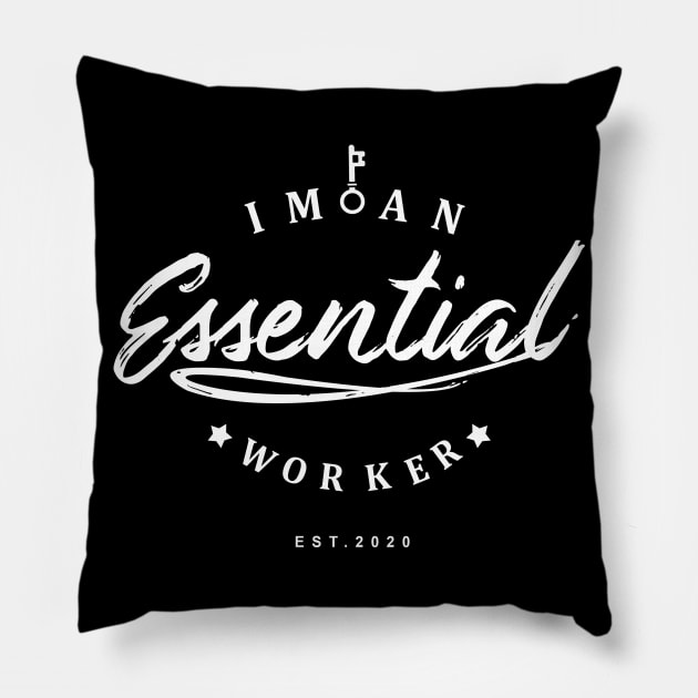 IM AN KEY ESSENTIAL WORKER Pillow by Trangle Imagi