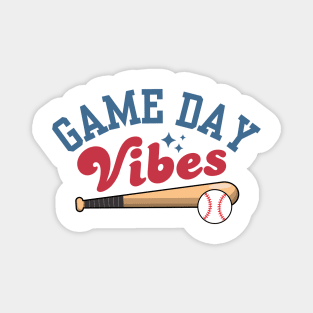 Game Day Vibes Baseball Magnet