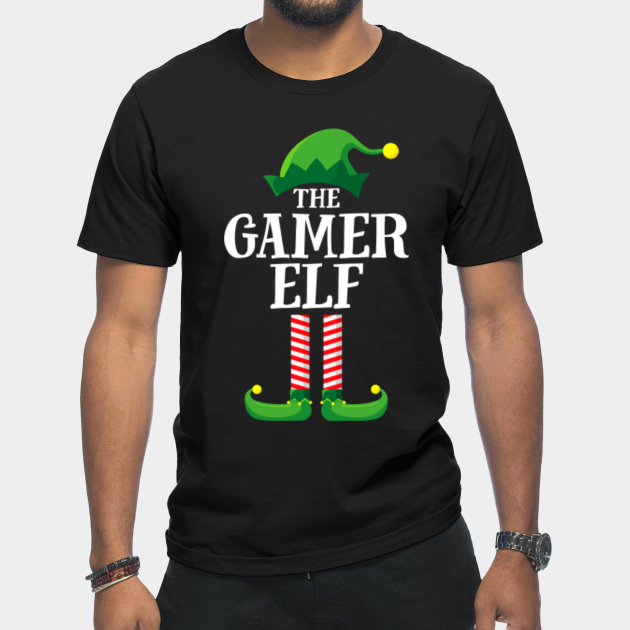 Disover Gamer Elf Matching Family Group Christmas Party Pajama T-Shirt - Gamer Elf - T-Shirt