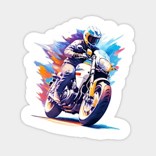 Motorcycle In Watercolor Style - Ai Art Magnet