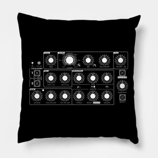 Analog Bass Synth (White) Pillow