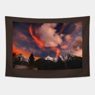 Color explosion over Agrafa mountains Tapestry