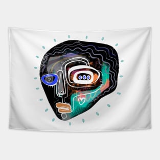 ABSTRACT FACE Tapestry