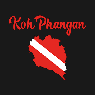 Koh Phangan – Diver Down Flag – Scuba Diving T-Shirt