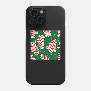 Christmas Tree Snack Cake Green Phone Case