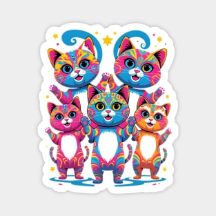 Dancing Cat Magnet