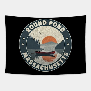 Round Pond Massachusetts Sunset Tapestry