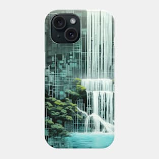 Waterfall Landscape Art Decor Paint Phone Case