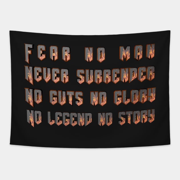 Fear no man Tapestry by Lytazo