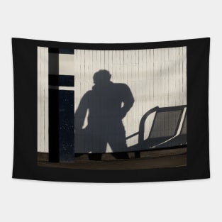 Shadow Man waiting Tapestry