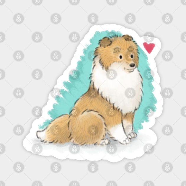 Sable Collie Magnet by Elspeth Rose Design