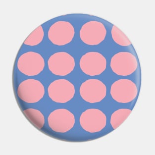 Retro Round Pattern - Blue Pink Pin