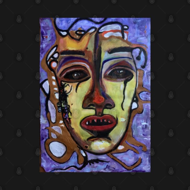 Life's Manifestation of Yellowman, abstract portrait by DeniseMorgan