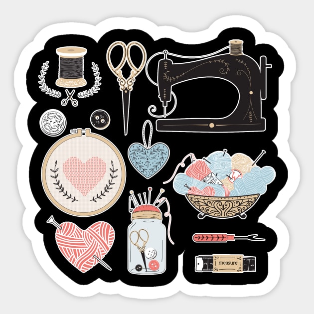 I Love Sewing - Sewing Lover - Sticker