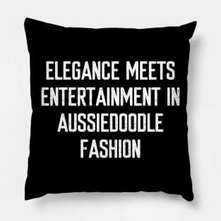 Elegance Meets Entertainment in Aussiedoodle Fashion Pillow