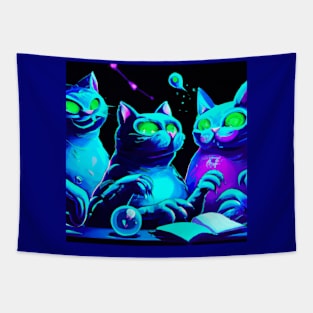 Radioactive Cat Scientists From the Future Solve an Equation Tapestry