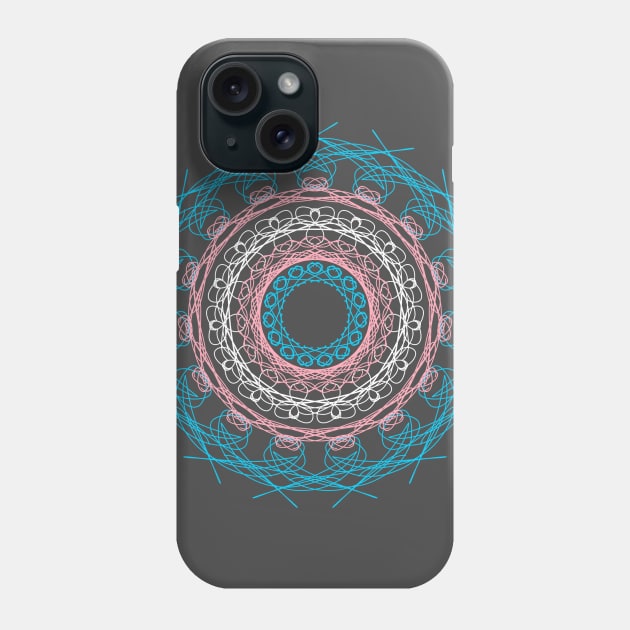 Trans Pride Kaleidoscope Phone Case by CipherArt