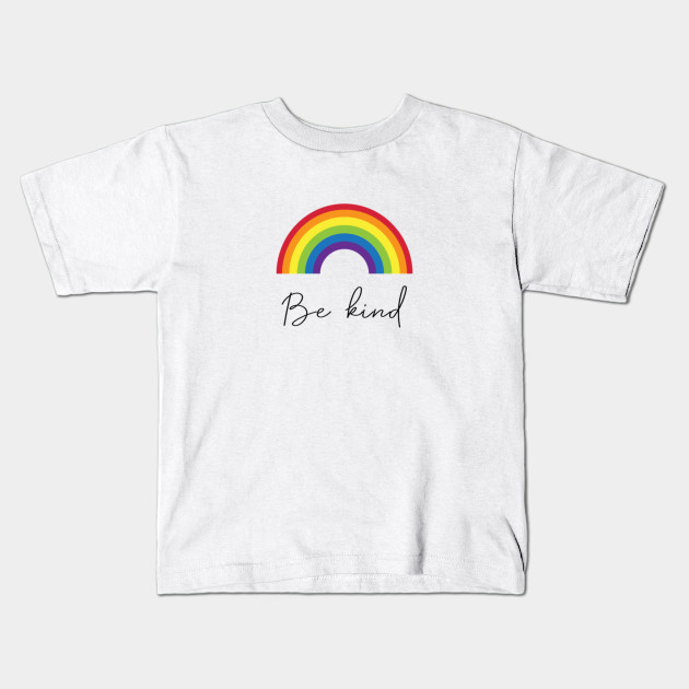 Be Kind Shirt Women Man Rainbow Print Graphic Tee Funny