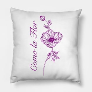 Como la flor - Large flower design Pillow