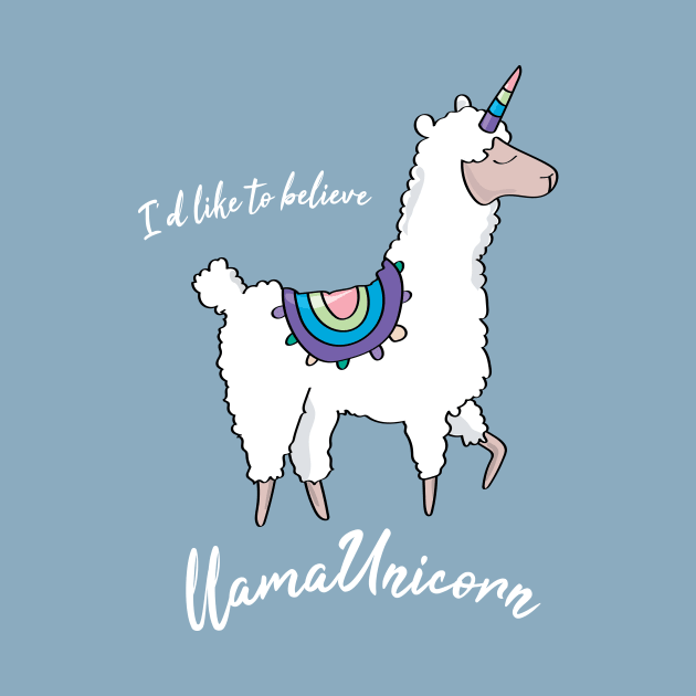 I'd Like to Believe Llama Unicorn by DinkyHead