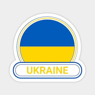 Ukraine Country Badge - Ukraine Flag Magnet