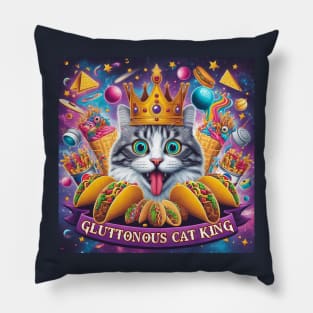 gluttonous cat king Pillow