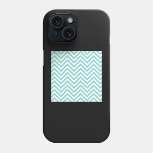 Light Blue Chevron Zig Zag Repeat Pattern Phone Case