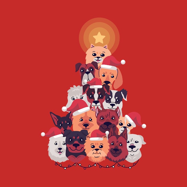 Christmas dog tree by CatsAndDogs