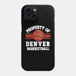 Proud Name Denver Graphic Property Vintage Basketball Phone Case