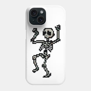 Dancing Skeleton 8 Bit Pixel Art Phone Case