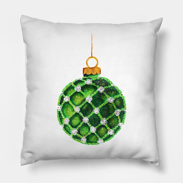 Christmas Ball Ornament Pillow by Svetlana Pelin