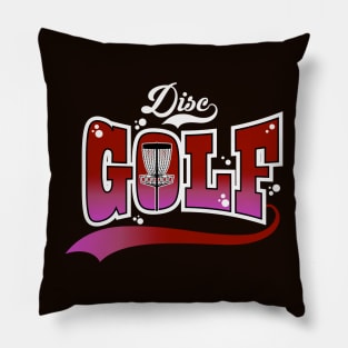 Disc Golf Red Pillow