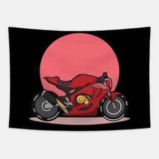 Cyberpunk motorcycle. Tapestry