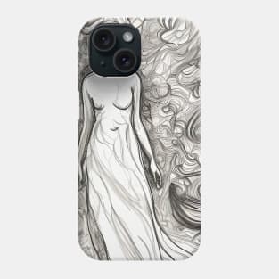 Woman in gas mask Phone Case