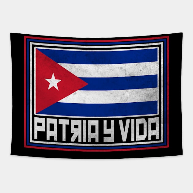 Patria y Vida, Cuban Revolution, i love Cuba, Free Cuba, Cuba Flag, Cuba Tapestry by Jakavonis