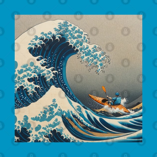 Kanagawa wave - Funny Kayaking Meme by Edd Paint Something